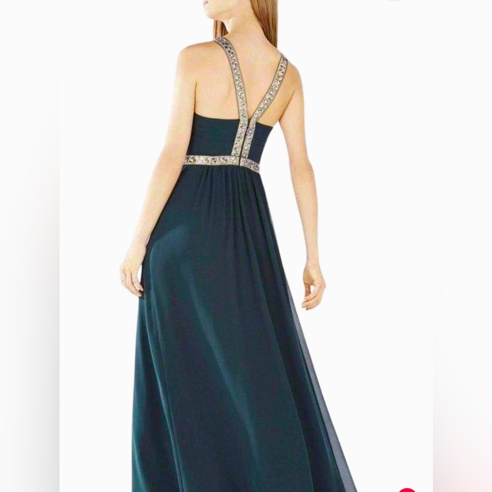 Elegant Forest Green Evening Gown